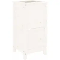 vidaXL Odlingslåda 40x40x78 cm vit massiv furu