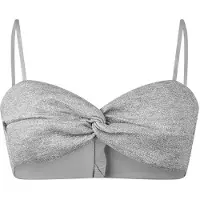 OFF-WHITE Off White Glittrig kort tubtop för damer (Silver)