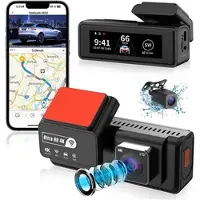 Mtp Products K17 dubbel 4K-bilkamera med HDR-nattvision, GPS och Wi-Fi - svart
