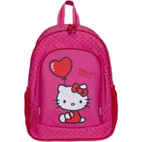 Hello Kitty ryggsäck med framficka och sidofickor - 35x26x18 cm