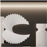 Semoic Vågskulptur, Heminredningskonst i Harts, Modern Funky Wave Sea Ornament, Abstrakta Statyer, Vit