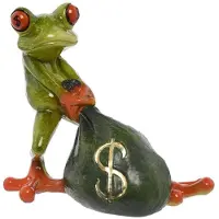 Semoic Grodfigurer Dekor Rolig Söt Harts Groda Skulptur Staty, Ornament för Rikedom Feng Shui Dekor Staty för Sovrum