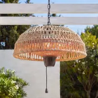 LUCANDE Calenza hängande terrassvärmare, beige, Ø 50 cm, 1 500 W, aluminium – , Calenza, Beige, Metall, Modern