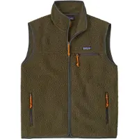 Patagonia - M's Retro Pile Vest Basin Green för Unisex - Storlek S - Khaki