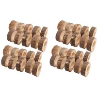 Typecat 40 Pcs Wooden Napkin Ring Christmas Napkin Ring Holders Round Serviette Holder Decorative Napkin Rings 1.18In