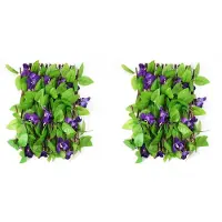 Typecat 2st 40 cm Simuleringsstaket Trädgårds Dekorativa Växter Konstgjord Blomma Infällbar Trädgård Sekretessstaket Dekorativt Staket