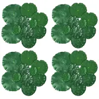 Typecat 60 Pieces 5 Kinds Artificial Floating Foam Lotus Leaves Lily Pads Fake Foliage Pond Decor for Pool Aquarium Decoration