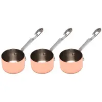 Typecat 3X SåSbåTar Kopparpläterade SåSkopp Mjölkkopp Pommes Frites SåSkopp Västerländsk Restaurang Specialkoppargryta 3,8 cm