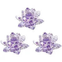 Typecat 3X F Kristall Lotus Blomma Statyett Alla Hjärtans Bröllopsdekor Glas Hantverkskollektion Pappersbordsdekorationer Souvenirpresent