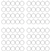 Typecat 80 Pcs Openable Silver Curtain Rings Open and Close Metal Rustproof Drapery Loops with Eyelet for Hook Pins (1.5 Inch)