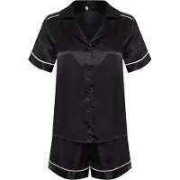 Trendyol Kort pyjamas svart / vit