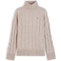Tommy Hilfiger Pure Wool Cable Roll Neck Jumper