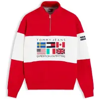 Tommy Hilfiger Tommy Jeans Fleece Mock Neck Quarter Zip Sweatshirt