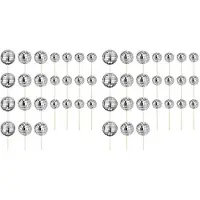 Typecat 48st Disco Cupcake Toppers Grattis på Födelsedagen Cake Topper Disco Cake Picks Tema Tårtdekor för Disco Theme Party