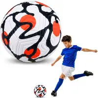 Leantoys fotbollsträningspinnar för ben på gräs/plan vit-orange 22 cm stl. 5