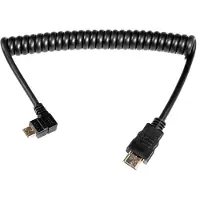 Caruba HDMI A Male 1.4 - Mini C Male Angled Coiled, 20-45cm