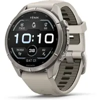 Garmin fenix 9 Pro 43mm AMOLED – Fog Gray / Dark Sandstone Band