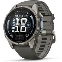 Garmin fenix 9 43mm AMOLED – Bare Titanium / Pebble Gray