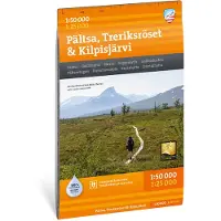 Pältsa Treriksröset Kilpisjärvi vandringskarta, Finland