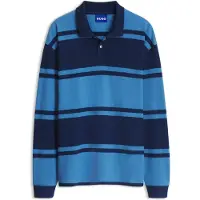 HUGO Nistrico 10281584 Blue T-shirt Med Lång ärm