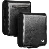 Qialino Samsung Galaxy Z Flip8 Classic Läder Plånboksfodral - Svart