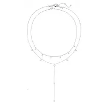 Hey Happiness Halsband 'Ellipse Duo' silver