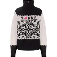 Kari Traa Saga Knit, Tröja, Dam, Svart/Vit