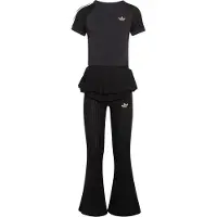 Adidas Originals Set - T-shirt/Leggings - Svart m. Hålmönster - - 7 år (122) - T-shirt