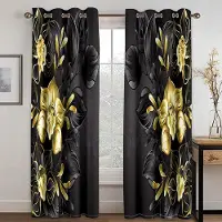 Yiran Furniture Lyxiga 3D-gardiner med rosmotiv, ett set med två paneler, mörkläggningsgardiner för sovrum och vardagsrum heminredning. 50W130H(CM)X2PCS&Grommet Top