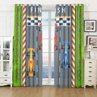 Yiran Furniture Tecknad Lastbil Racerbil Brandbil Grävmaskin Pojke Fönsterdekoration för Sovrum Kontor Kök Vardagsrum Heminredning Flicka, 2 st W50 X H130(CM)X2&Hook