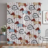 Yiran Furniture Gardiner för heminredning 2 stycken Taxar Vardagsrumsgardin Halloweendekoration Tyll för Sovrum Rullgardiner Avdelare Kök W60xH90cmx2pcs-CL