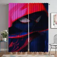 Yiran Furniture Mörkläggningsgardiner för Kamera Spiderman Moderna Vardagsrumsgardiner 2 Delar Fönstergardin Rullgardiner Halloween Dekoration Kök W96xH137cmx2pcs-CL