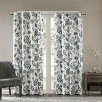 Yiran Furniture 2 st Akvarell Botaniska Köksgardiner - Färgglada Lövmönster för Vardagsrum, Sovrum och Kök Heminredning W65X60H(cm)X2Pcs&Grommet Top