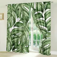 Yiran Furniture 2 st Tropisk Växt Kaktus Gardiner Lövverk Mönster Botaniskt Tryckt Gardin Stångficka Fönsterbehandling För Vardagsrum Kök 2x50W100H(CM)&hook