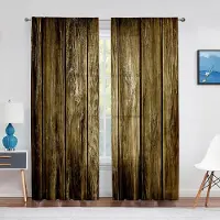 Yiran Furniture 2 paneler Trädörr Tryckt Gardin Halvmörkläggningsgardin för Sovrum Vardagsrum Golvfönster Stångficka Heminredning 100W130H(CM)40x51in&Grommet Top