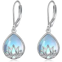 YIRAN Jewelry Huitan Lotusinfattningar Päronformad Imitation Opalörhängen för Kvinnor Estetiska Bröllopsjubileumsfest Kvinnliga Örhängen Mode Smycken
