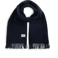 Tommy Hilfiger Pure Wool Logo Fringe Scarf