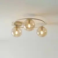 Emibig Taklampa Sopra LIGHTING, dimbar, Creme / bärnsten, Vardagsrum / matsal, Glas, Modern, Taklampa