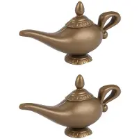 Typecat 2X Plast Cosplay Magic Halloween Christmas Panto Arabian för Genie Lamp Fancy Dress Prop för Barn Hemdekorationer
