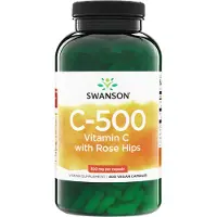 Swanson Health , C-500, Vitamin C med Roshjärtor, 500 mg, 400 kapslar