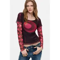 Desigual T-shirt röd / bordeaux