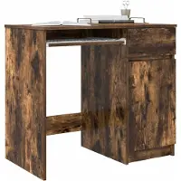 vidaXL Skrivbord rökt ek 86x49x76 cm konstruerat trä