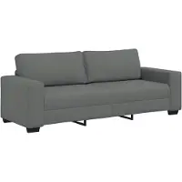 vidaXL 3-sitssoffa mörkgrå 220x77x82 cm tyg