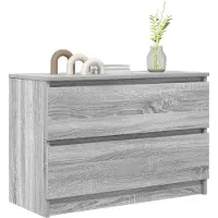 vidaXL TV-bänk grå sonoma 80x35x54 cm konstruerat trä
