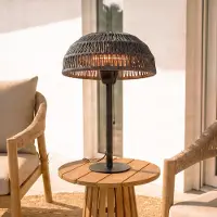 LUCANDE Calenza terrassvärmare, svart, höjd 70 cm, 1 500 W, aluminium – , Calenza, Svart, Metall, Modern