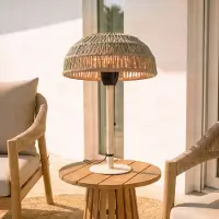 LUCANDE Calenza terrassvärmare, beige, höjd 70 cm, 1 500 W, aluminium – , Calenza, Beige, Metall, Modern