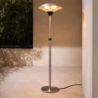 LUCANDE Solfire golvstående terrassvärmare, silver, höjd 200 cm, IP44 – , Solfire, Metallisk, Aluminium, Modern