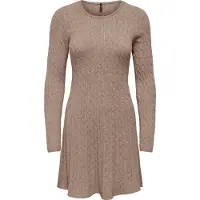 ONLY Stickad klänning 'ONLIbi' beige