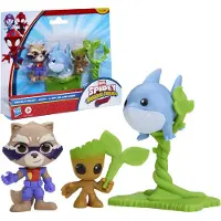 Hasbro Spidey Rescuewebs Groot Rocket Figurer 2 Enheter
