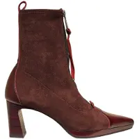 Hispanitas för kvinnor. HI265085 Bangkok vinröda skinnboots (37), Hud, 3 till 5 cm, Zip, Casual, Bordeaux